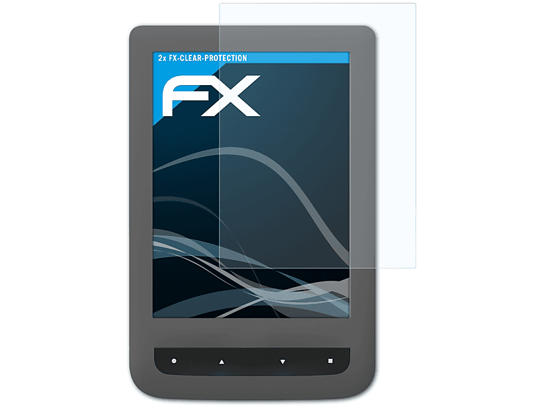 ATFOLIX 2x FX-Clear Displayschutz(für PocketBook Touch Lux 2 / 3)
