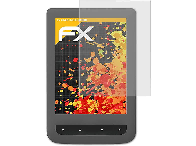 ATFOLIX 2x FX-Antireflex Displayschutz(für PocketBook Touch Lux 2 / 3)