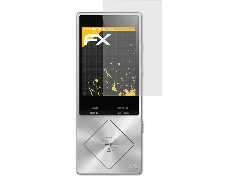 ATFOLIX 3x FX-Antireflex Displayschutz(für Sony Walkman NWZ-A15)