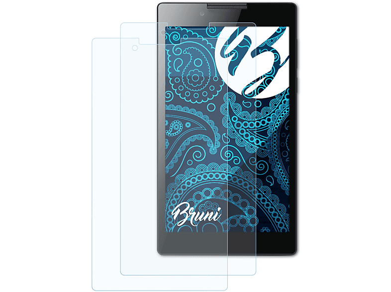 BRUNI 2x Basics-Clear Schutzfolie(für Lenovo Tab 2 A7-30)