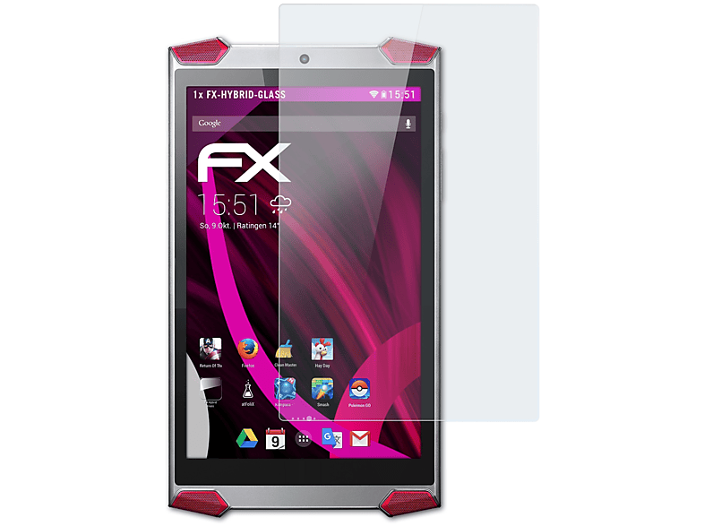 ATFOLIX FX-Hybrid-Glass Schutzglas(für (GT-810)) 8 Acer Predator