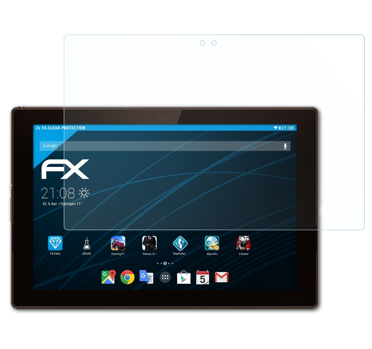Sony Z4 Xperia Tablet) FX-Clear Displayschutz(für ATFOLIX 2x