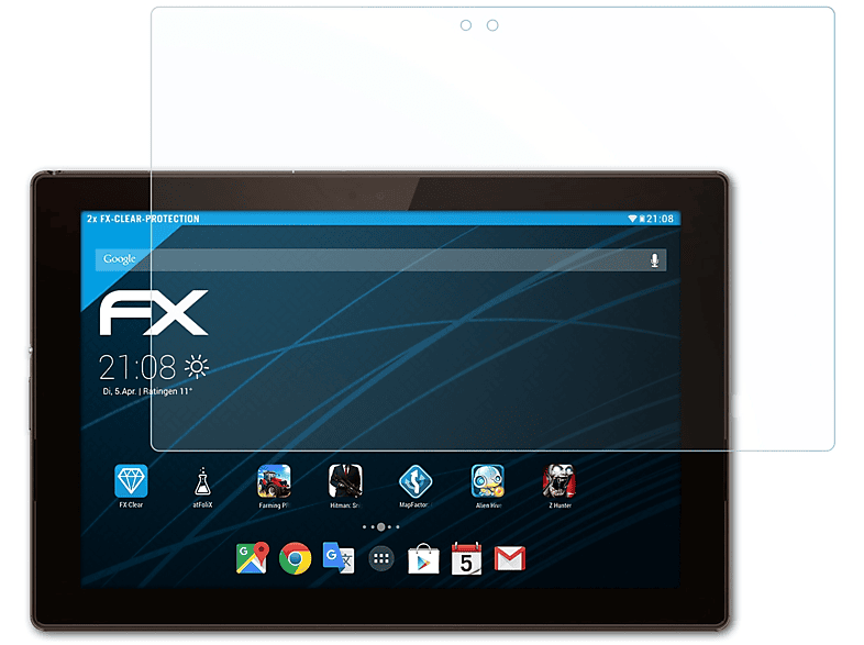 ATFOLIX 2x FX-Clear Displayschutz(für Z4 Xperia Sony Tablet)