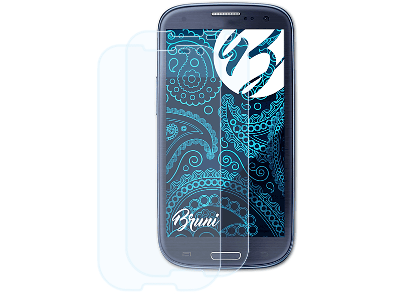 BRUNI 2x S3 Basics-Clear Schutzfolie(für (GT-i9301)) Neo Galaxy Samsung
