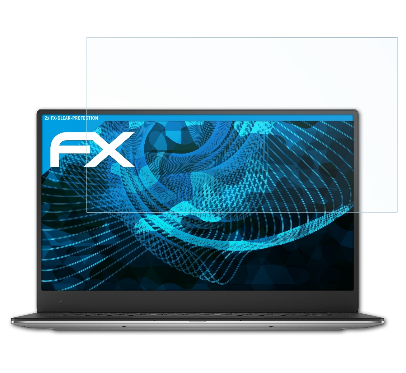 2x Version (9343 Displayschutz(für 13 FX-Clear Ultrabook ATFOLIX Dell 2015)) FHD, XPS
