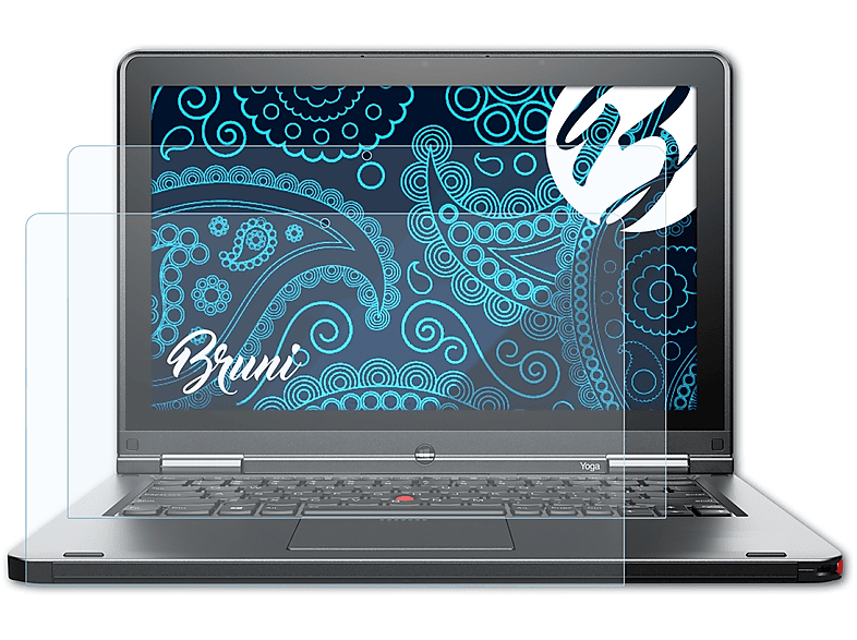 BRUNI 2x Basics-Clear Schutzfolie(für Lenovo ThinkPad Yoga 12)