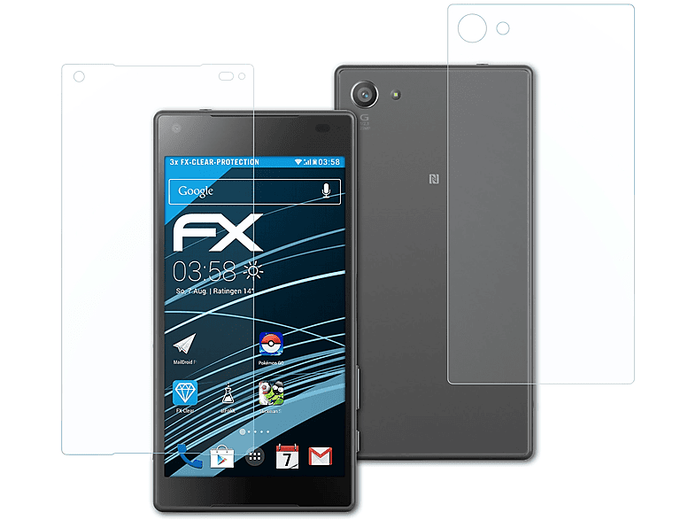ATFOLIX 3x FX-Clear Displayschutz(für Sony Xperia Z5 Compact)