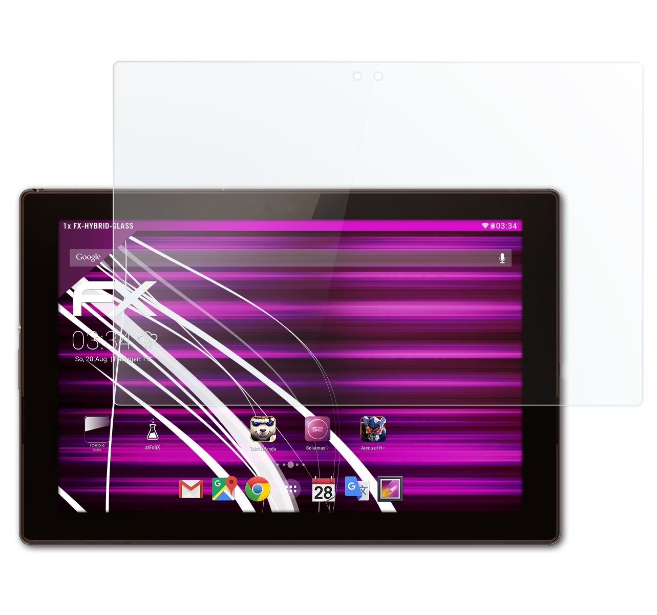 ATFOLIX FX-Hybrid-Glass Schutzglas(für Z4 Sony Xperia Tablet)