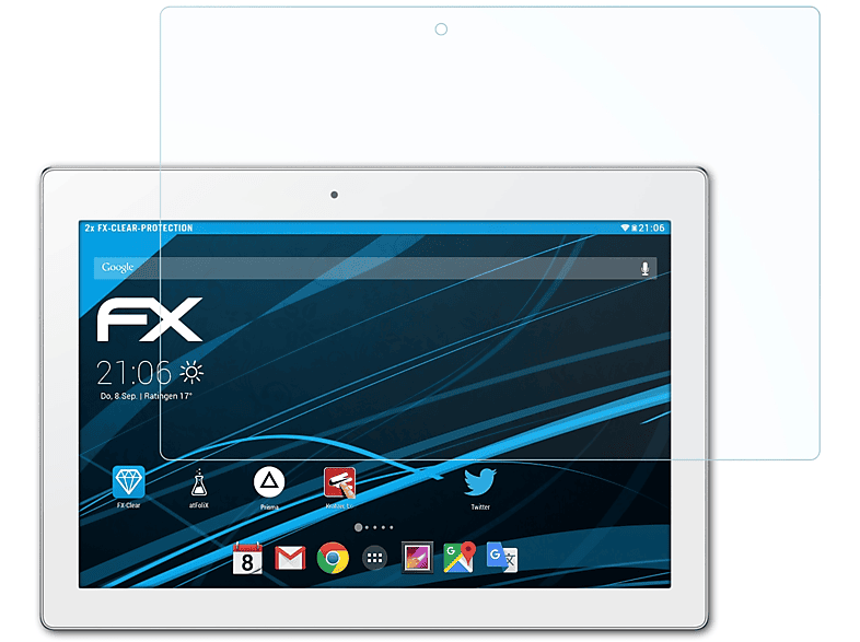 ATFOLIX 2x FX-Clear Displayschutz(für Lenovo Tab 2 A10-30 / A10-70)