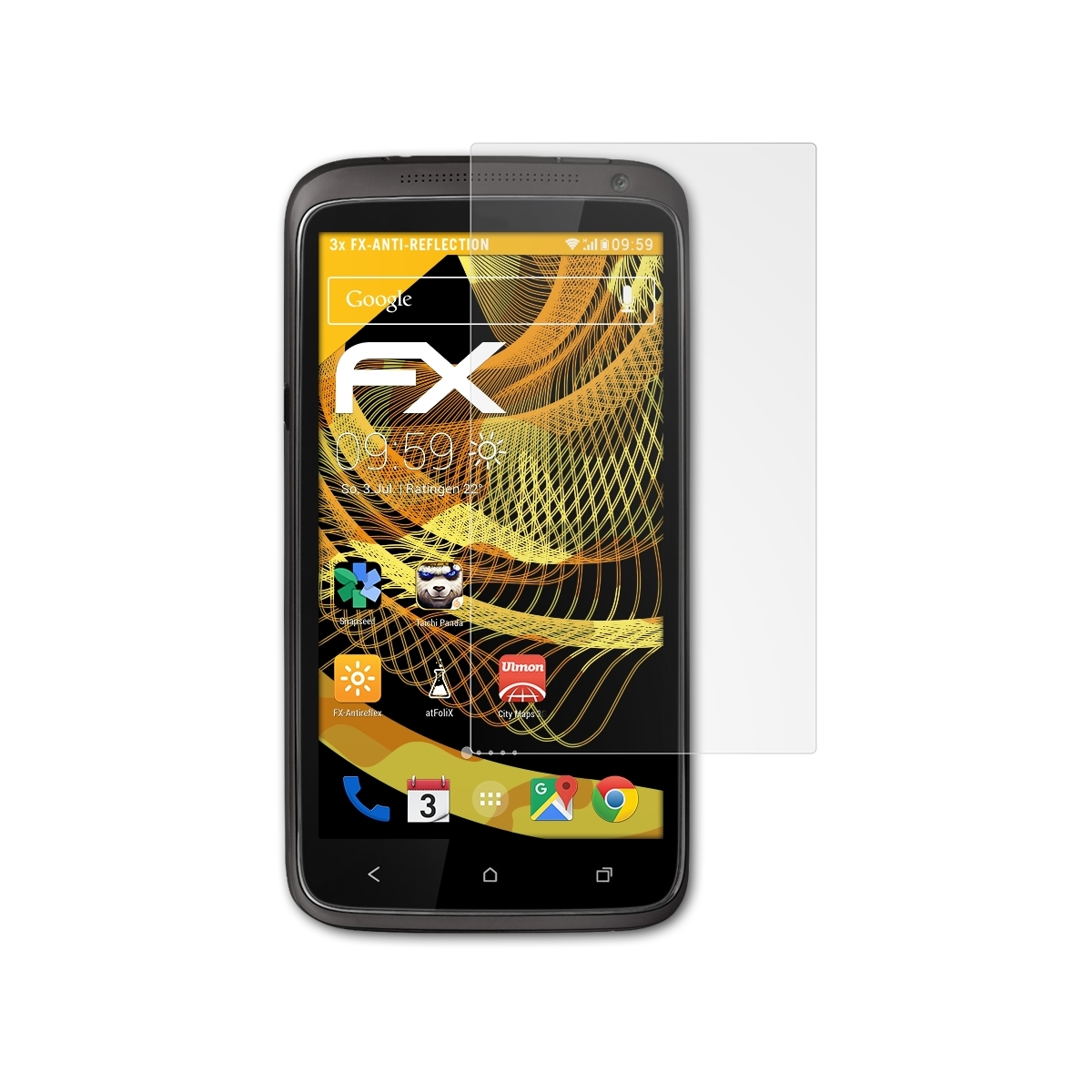 FX-Antireflex One ATFOLIX XL) 3x Displayschutz(für HTC