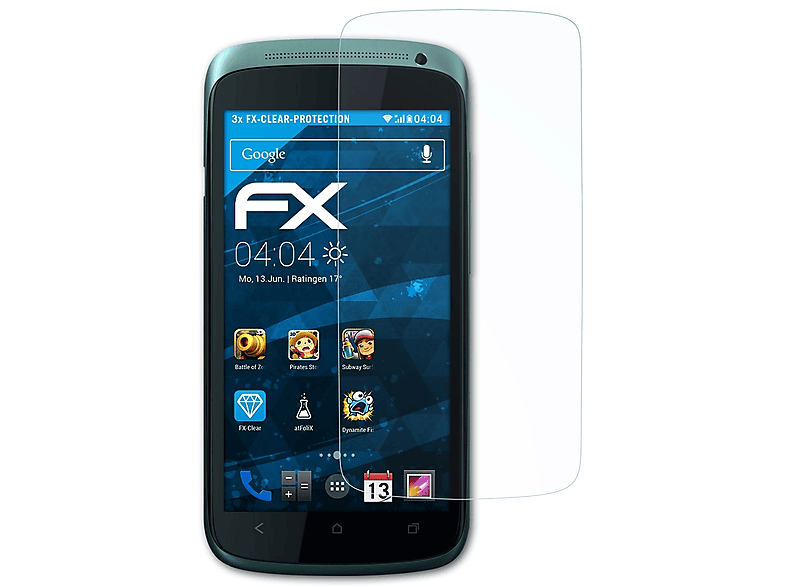 ATFOLIX 3x FX-Clear Displayschutz(für HTC One S) | Displayschutzfolien & Gläser