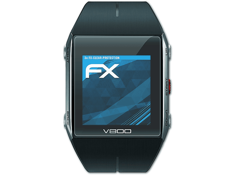 ATFOLIX 3x FX-Clear Displayschutz(für V800) Polar