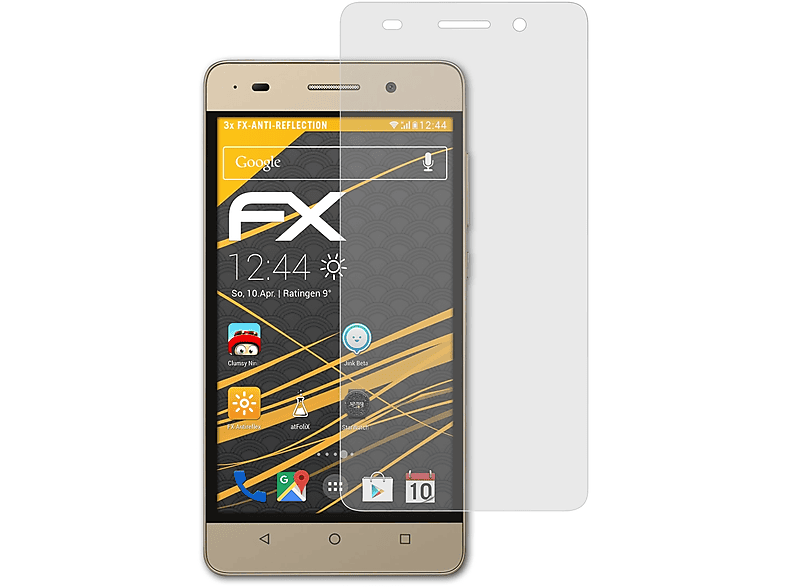 ATFOLIX 3x FX-Antireflex Displayschutz(für Huawei G Play Mini)