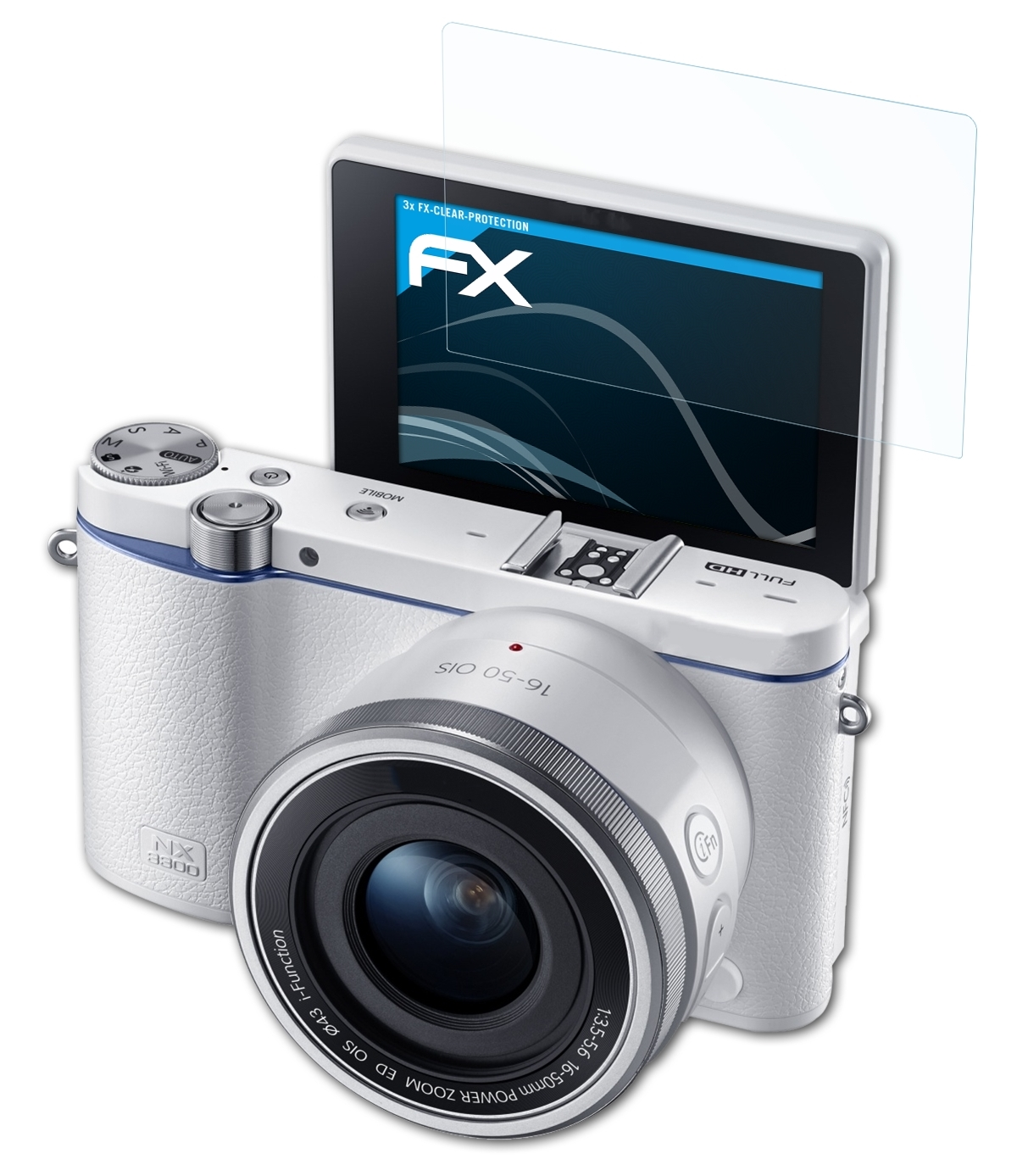 ATFOLIX 3x FX-Clear Displayschutz(für NX Samsung 3300)