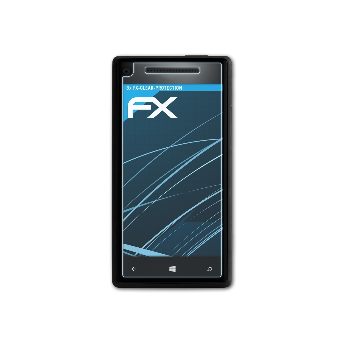 ATFOLIX 3x FX-Clear Displayschutz(für HTC Phone 8X) Windows