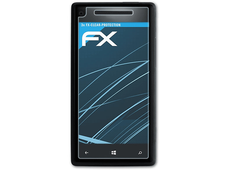 ATFOLIX FX-Clear Phone HTC Displayschutz(für 8X) 3x Windows