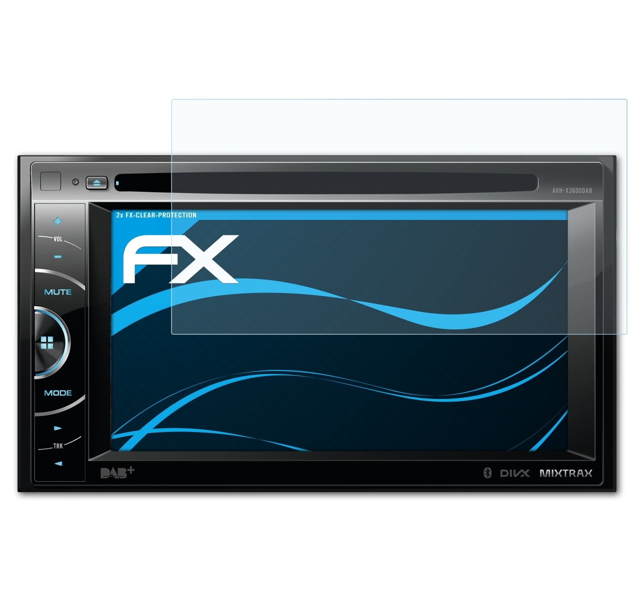 FX-Clear ATFOLIX AVH-X3600DAB) 2x Pioneer Displayschutz(für