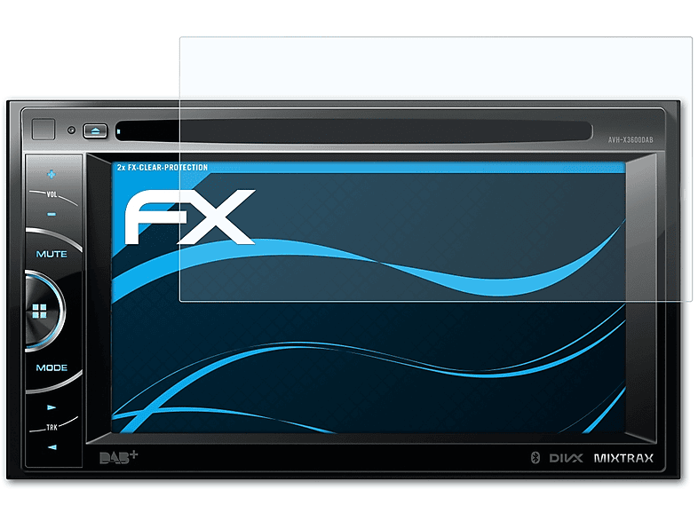 2x ATFOLIX Displayschutz(für FX-Clear Pioneer AVH-X3600DAB)