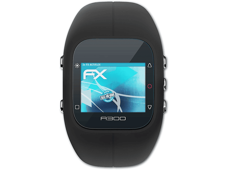 ATFOLIX 3x FX-ActiFleX Displayschutz(für Polar A300) | Smartwatch Schutzfolien & Gläser