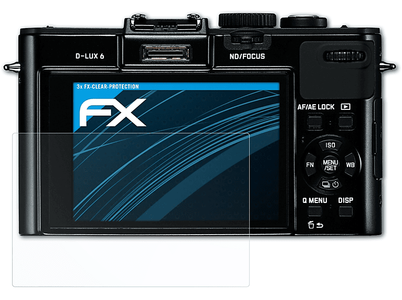 ATFOLIX Displayschutz(für 3x Leica 6) D-Lux FX-Clear