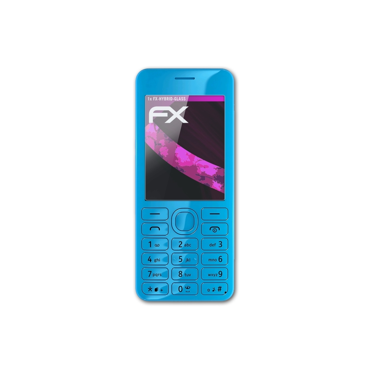 ATFOLIX FX-Hybrid-Glass Nokia 206) Schutzglas(für