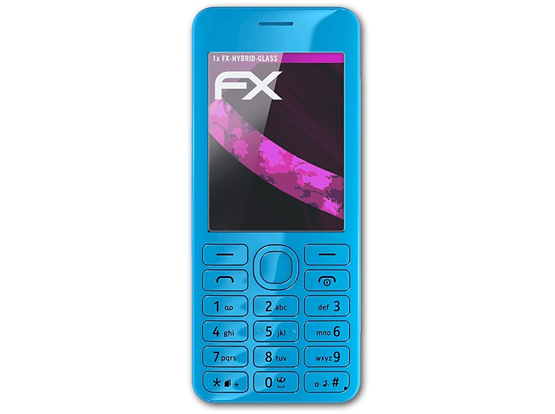 ATFOLIX FX-Hybrid-Glass Nokia 206) Schutzglas(für