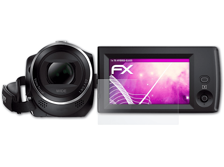 Sony HDR-CX240) Schutzglas(für FX-Hybrid-Glass ATFOLIX