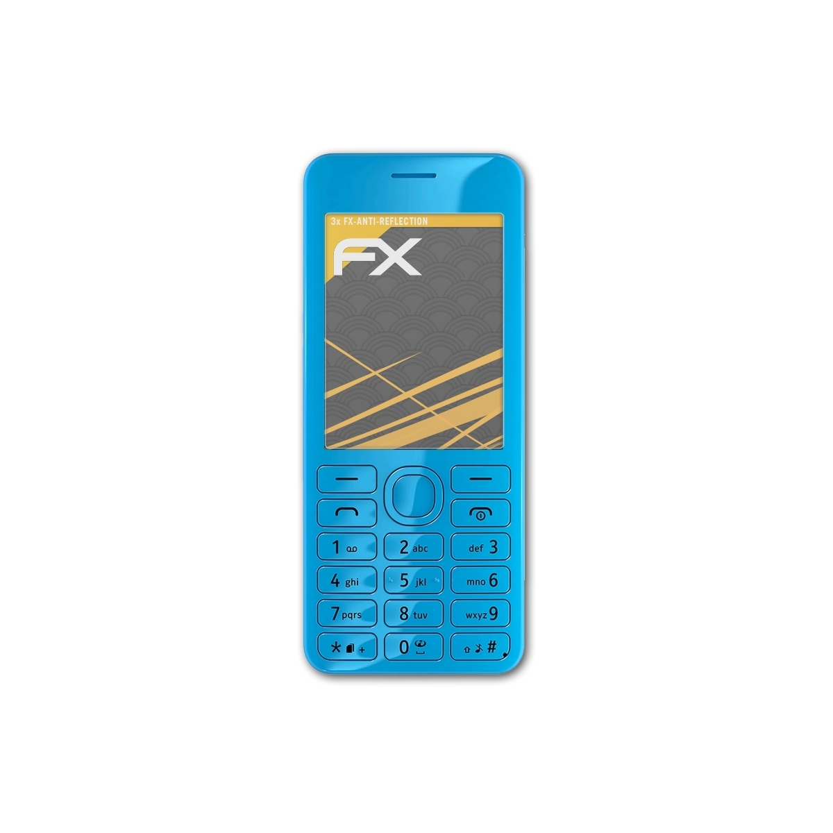 Displayschutz(für Nokia 206) ATFOLIX FX-Antireflex 3x