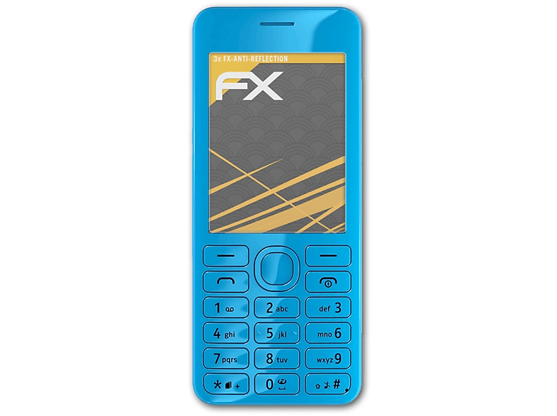 Displayschutz(für Nokia 206) ATFOLIX FX-Antireflex 3x