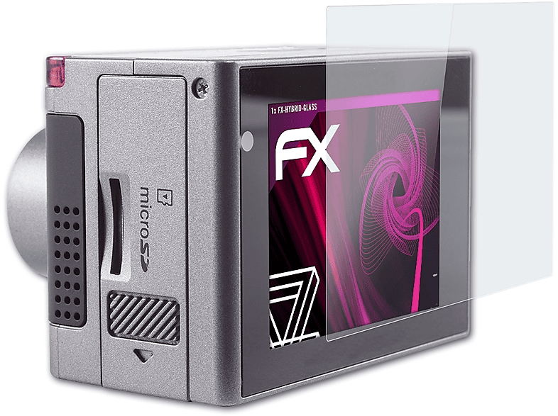 ATFOLIX FX-Hybrid-Glass Schutzglas(für Actionpro X7 (Edition 2015))