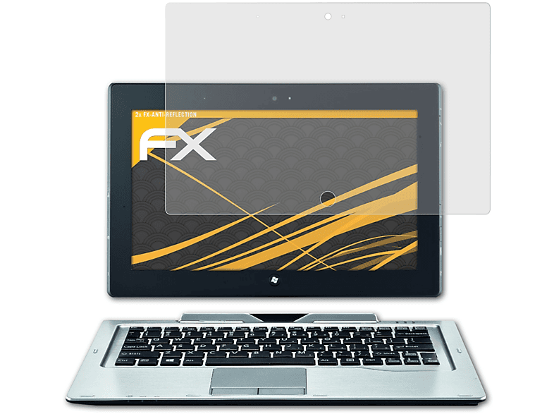 ATFOLIX 2x FX-Antireflex Displayschutz(für Fujitsu Stylistic Q702)