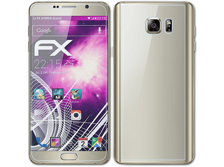 ATFOLIX FX-Hybrid-Glass Schutzglas(für Samsung Galaxy Note 5 (SM-N920))
