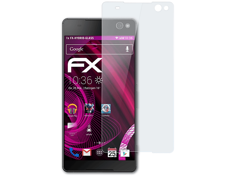 ATFOLIX FX-Hybrid-Glass Schutzglas(für Sony Xperia Ultra) C5