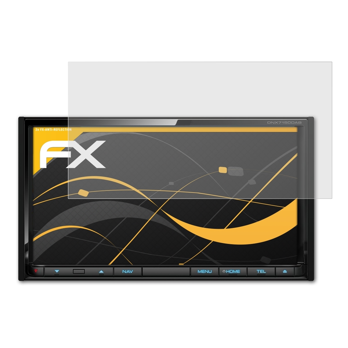 ATFOLIX 3x FX-Antireflex Kenwood Displayschutz(für DNX7150DAB)