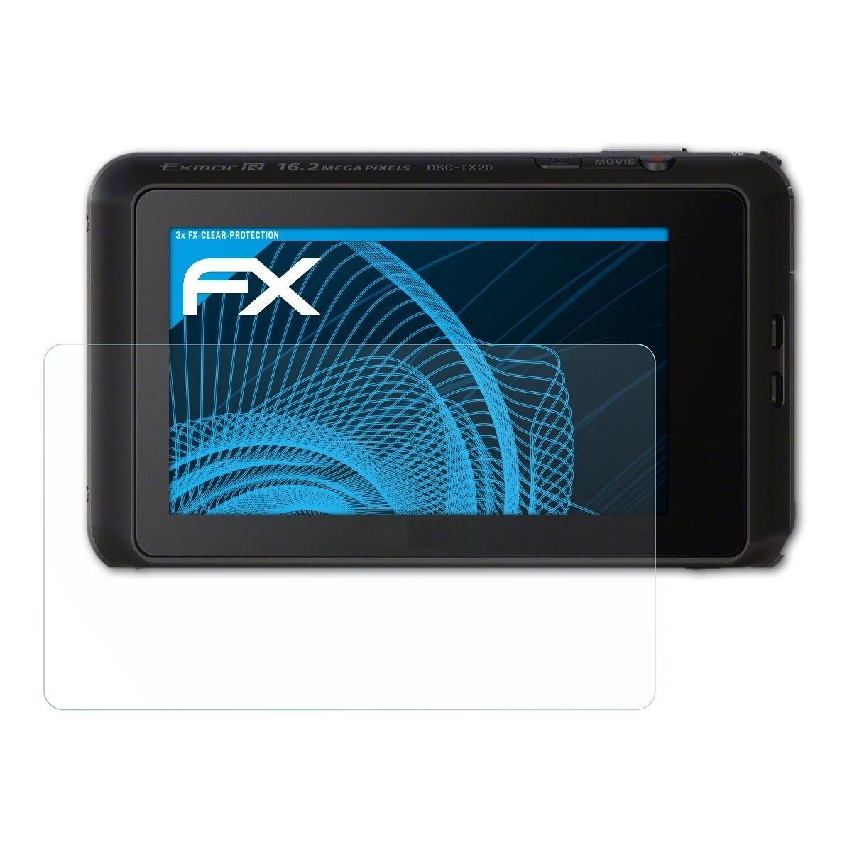 DSC-TX20) Displayschutz(für Sony 3x FX-Clear ATFOLIX
