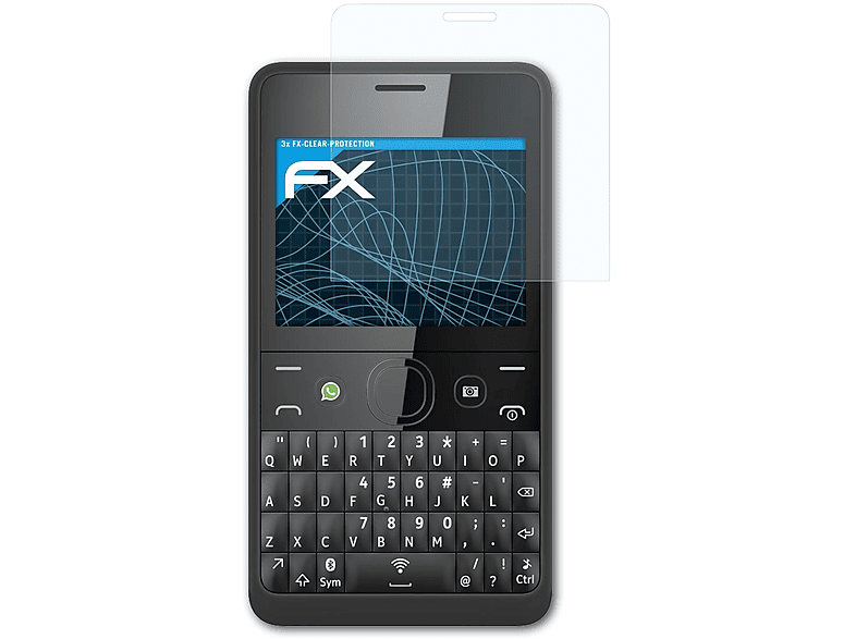 210) ATFOLIX 3x Nokia FX-Clear Asha Displayschutz(für