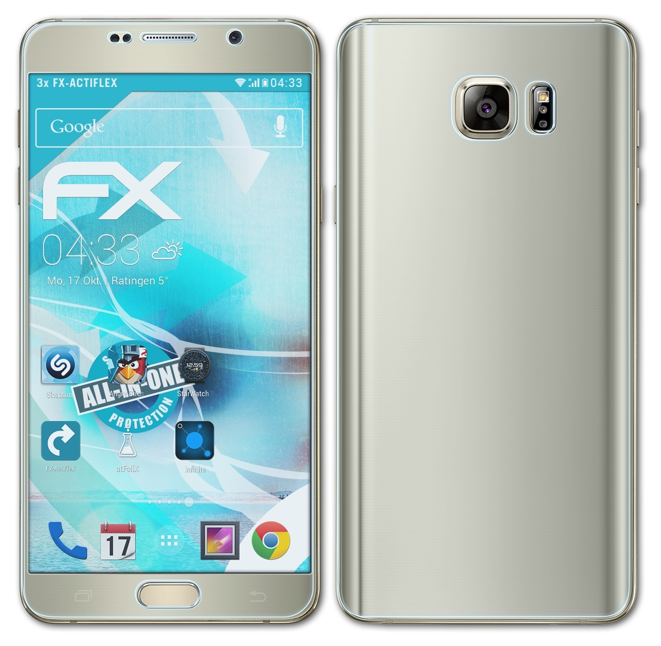 ATFOLIX 3x FX-ActiFleX (SM-N920)) Note Galaxy Samsung 5 Displayschutz(für