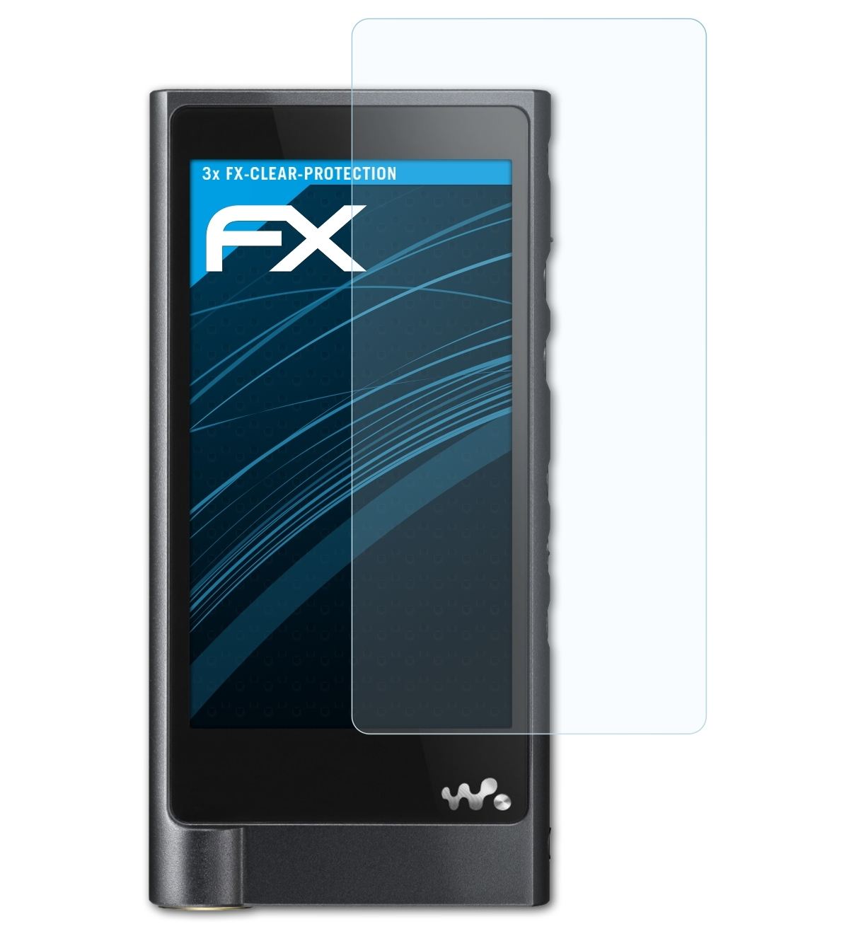 ATFOLIX 3x FX-Clear Displayschutz(für Sony NW-ZX2) Walkman