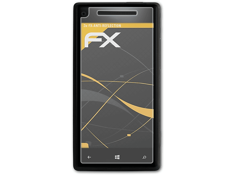 ATFOLIX 3x FX-Antireflex Displayschutz(für HTC Windows Phone 8X)