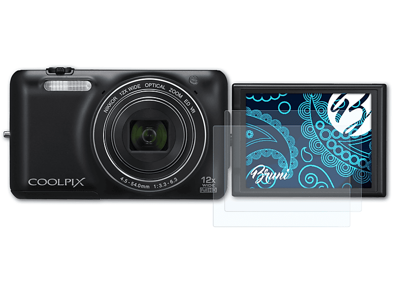 S6600) BRUNI Coolpix Schutzfolie(für Nikon 2x Basics-Clear