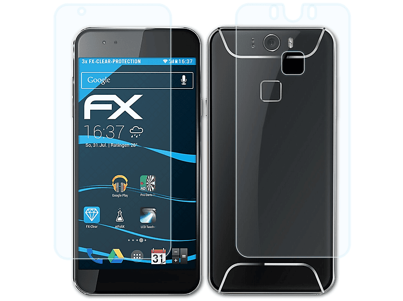 ATFOLIX 3x FX-Clear Displayschutz(für Gigaset ME Pro) | Displayschutzfolien & Gläser