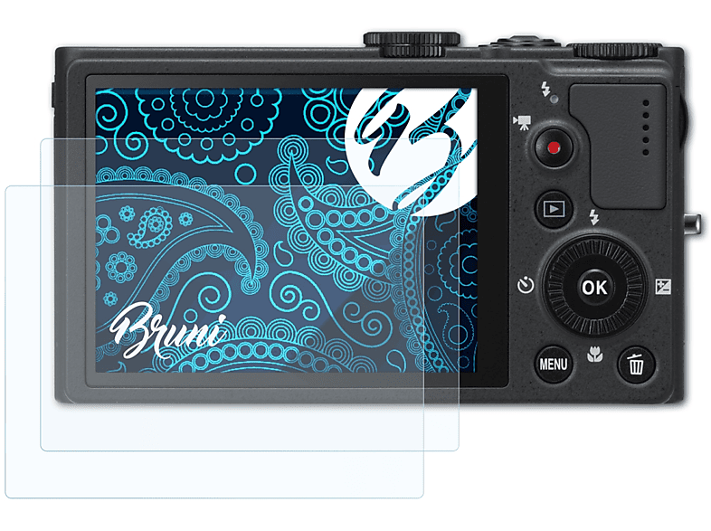 BRUNI 2x Basics-Clear Schutzfolie(für Nikon Coolpix P310)