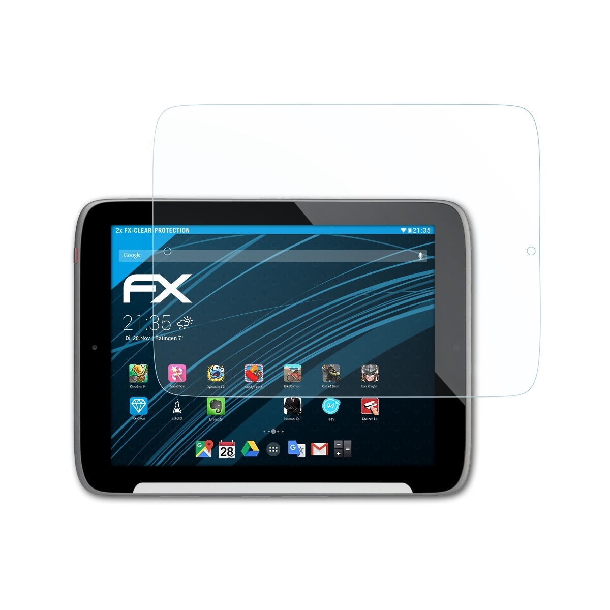 Medion S9512 (MD99200)) LIFETAB 2x Displayschutz(für FX-Clear ATFOLIX