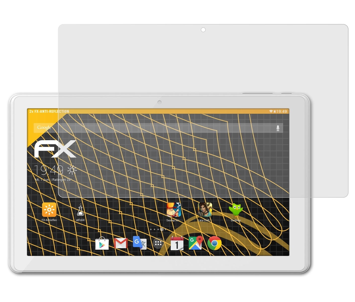 ATFOLIX 2x FX-Antireflex Displayschutz(für Archos 101d Neon)