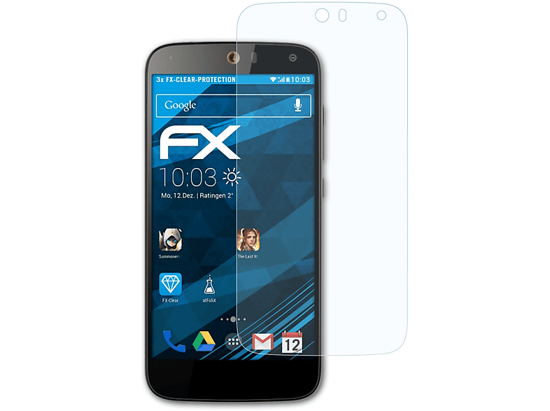 ATFOLIX 3x FX-Clear Displayschutz(für Acer Liquid Z630)