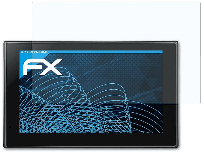 ATFOLIX 3x FX-Clear Displayschutz(für Garmin nüvi 2639LMT)