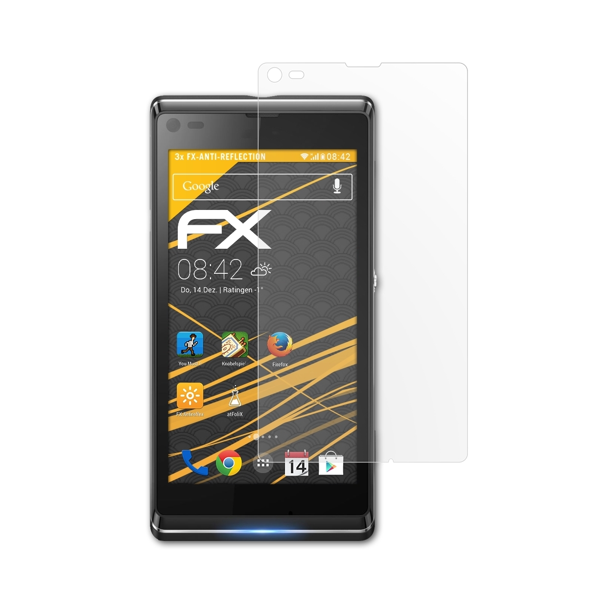 Displayschutz(für Xperia FX-Antireflex ATFOLIX Sony 3x L)