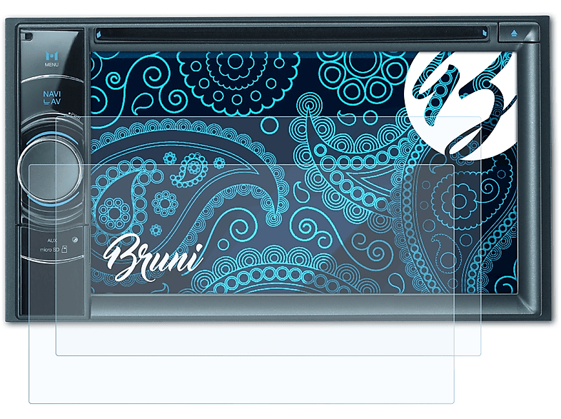 BRUNI 2x Basics-Clear Schutzfolie(für Clarion NX501E)