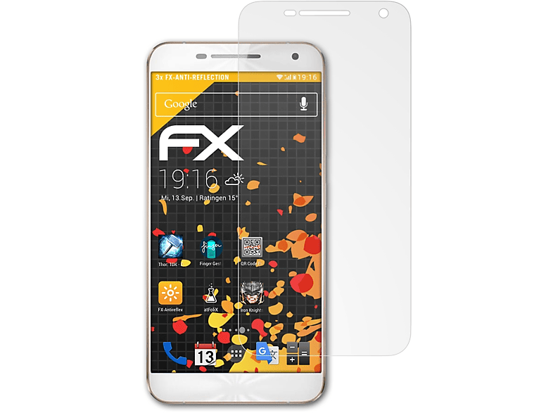 ATFOLIX 3x FX-Antireflex Displayschutz(für Asus Pegasus 2 Plus (X550))