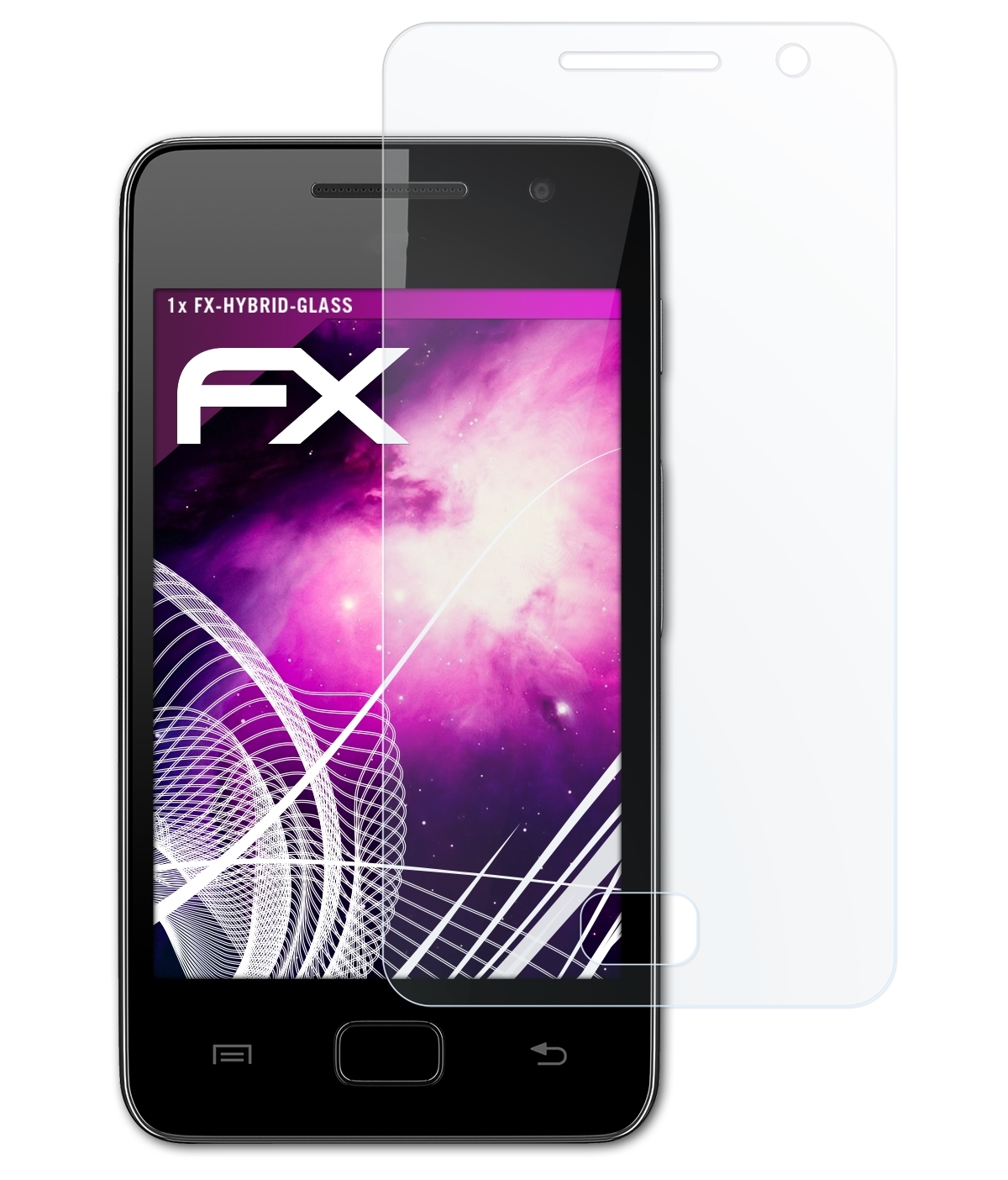 ATFOLIX Galaxy S FX-Hybrid-Glass 3.6) Schutzglas(für WiFi Samsung